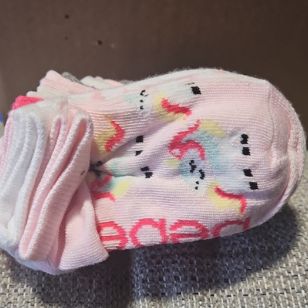 Bebe Pink and Gray Baby Socks Set